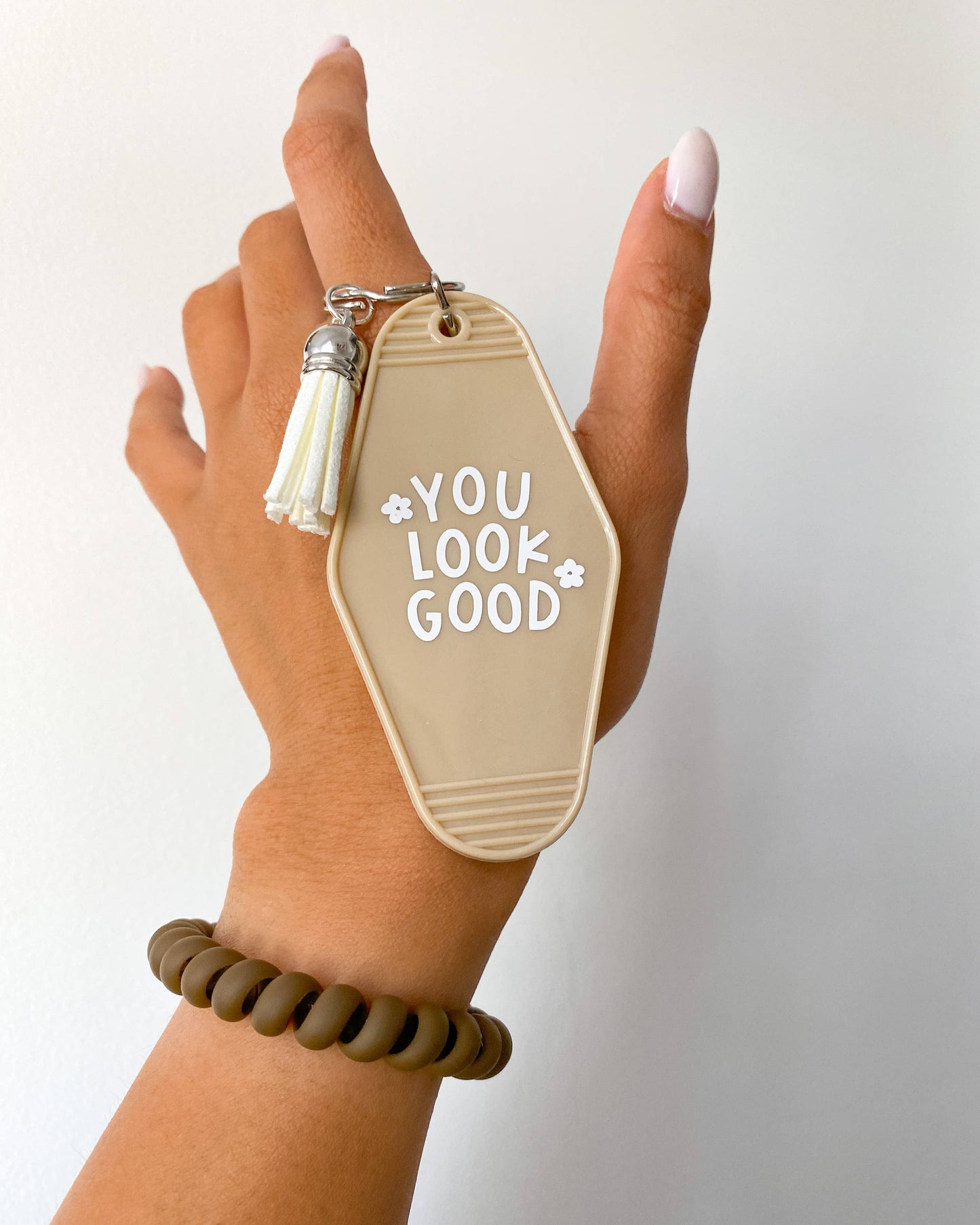 You Look Good Vintage Motel Keychain