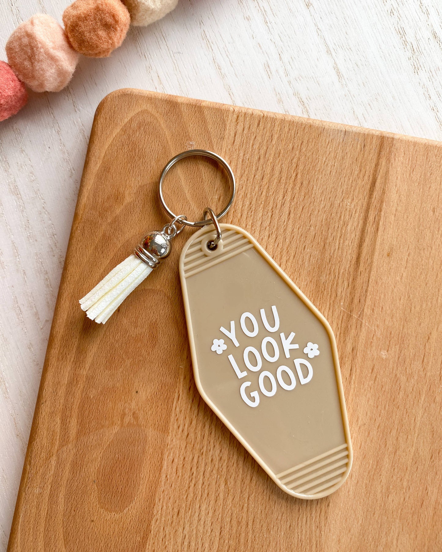 You Look Good Vintage Motel Keychain